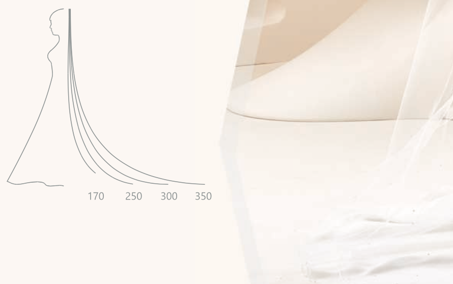 Long veil handmade with embroidery lace