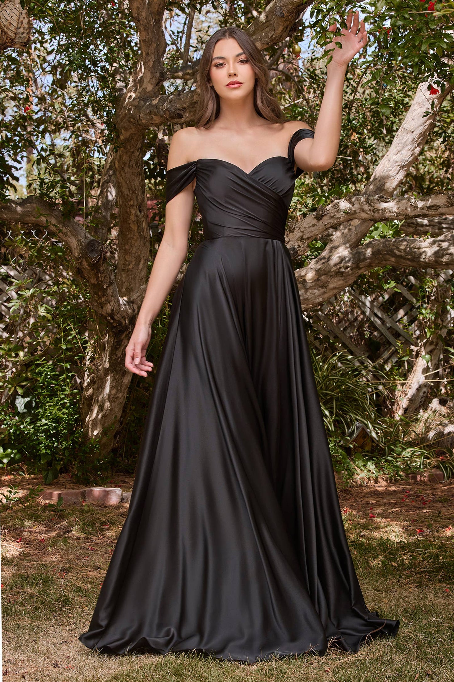 SATIN OFF THE SHOULDER