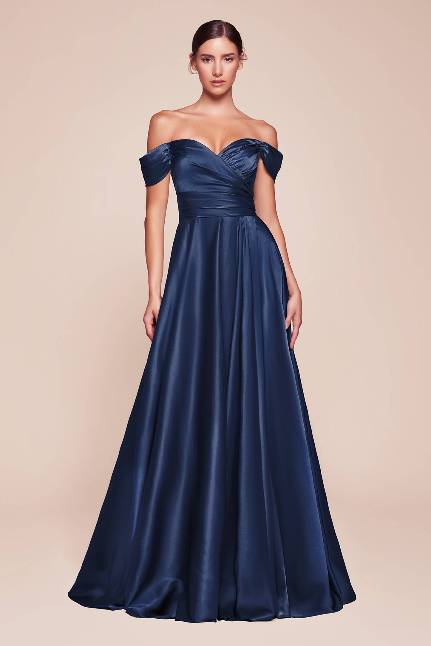 SATIN OFF THE SHOULDER