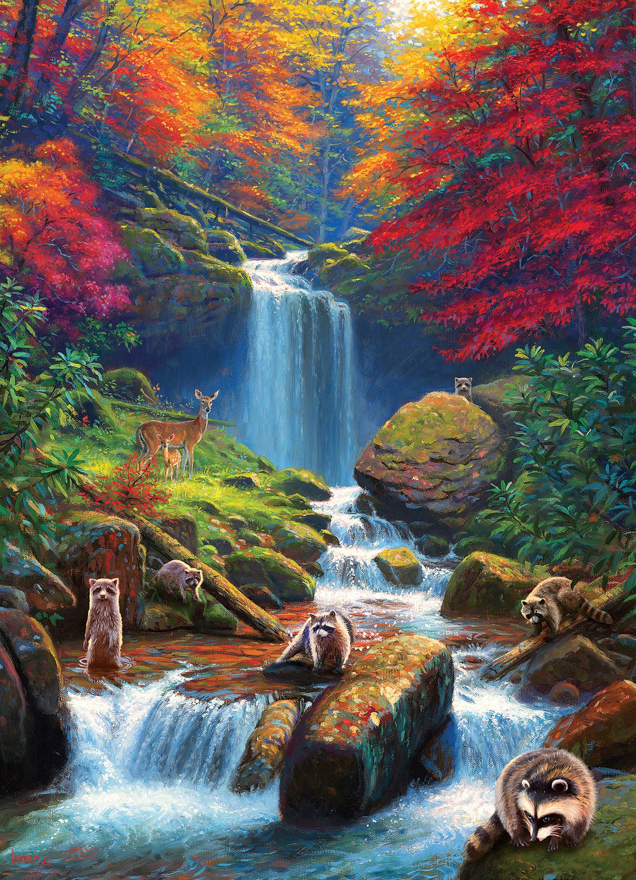 Mystic Falls in Autumn 1000pc puzzle