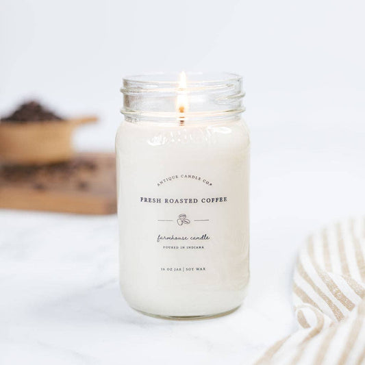 Fresh Roasted Coffee - Soy Wax Mason Jar Candle
