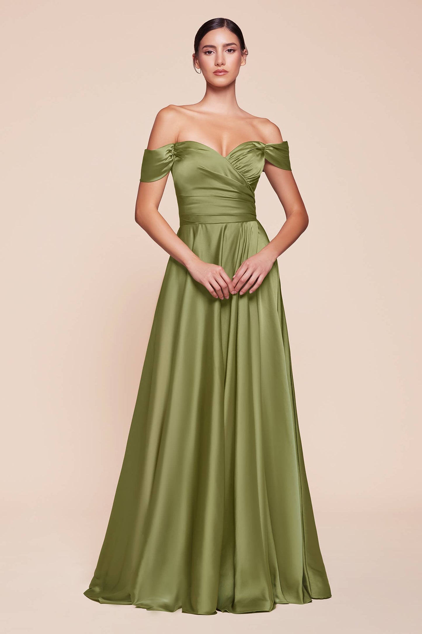 SATIN OFF THE SHOULDER