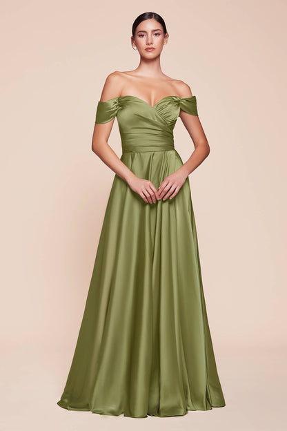 SATIN OFF THE SHOULDER