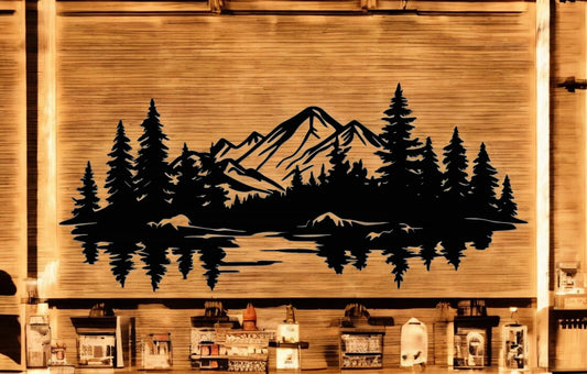 METAL Mountain Silhouette Scene