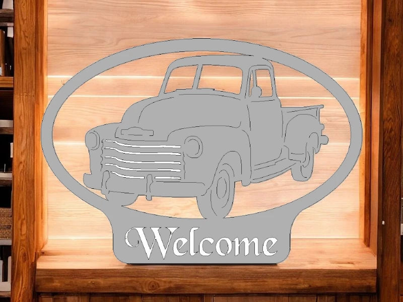METAL 51 CHEVY TRUCK WELCOME