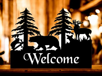 METAL Bear deer Welcome