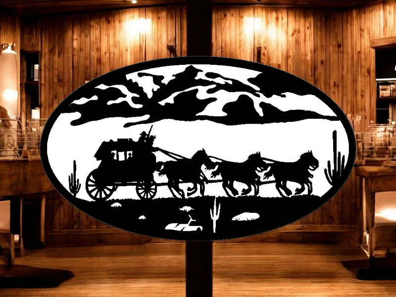 METAL Stagecoach oval scene