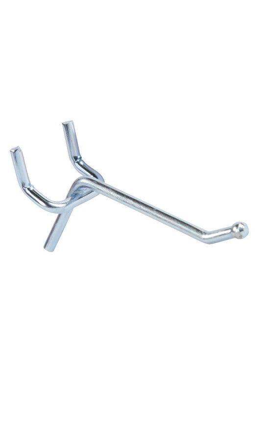 Chrome Peg Hook for 1/8" or 1/4" Pegboard - Pack of 20