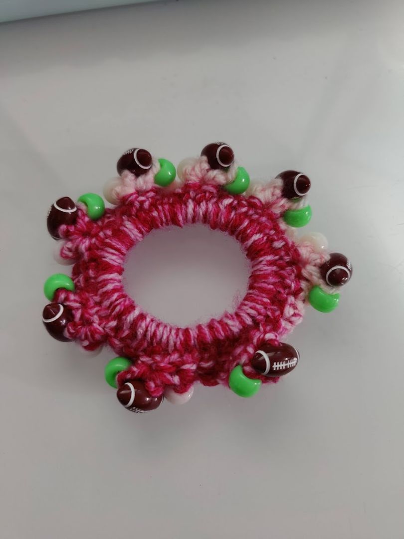 Pink  Football Ponytail