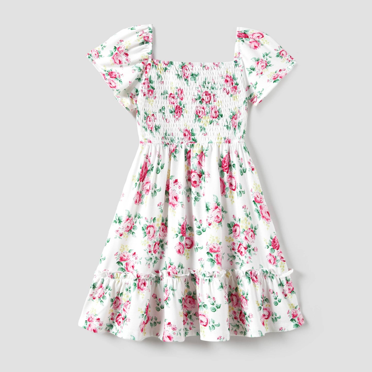 Floral Shirred Dress