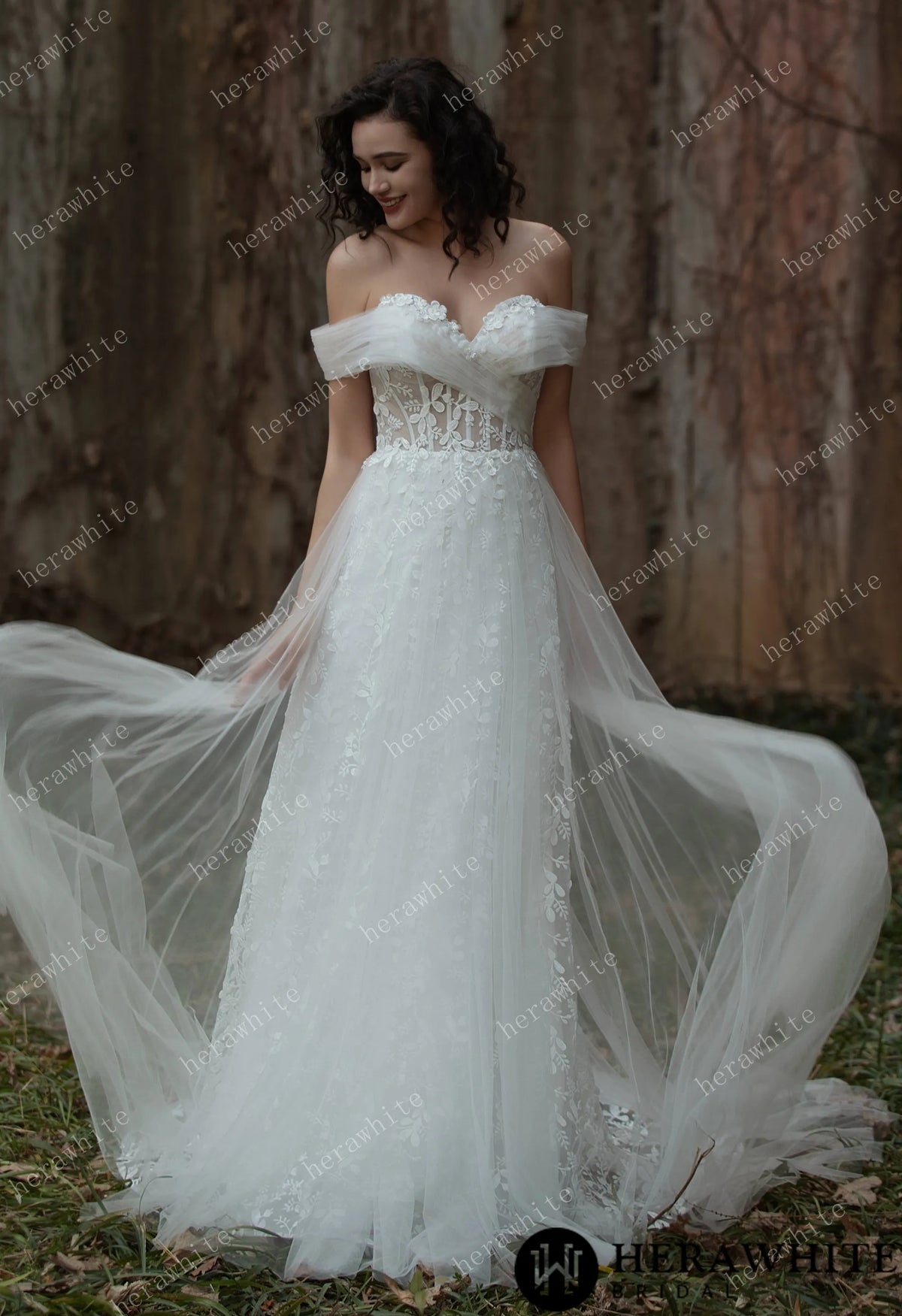 Exquisite Sweetheart  A-line Lace Bridal Gown — HW3563 — image 2
