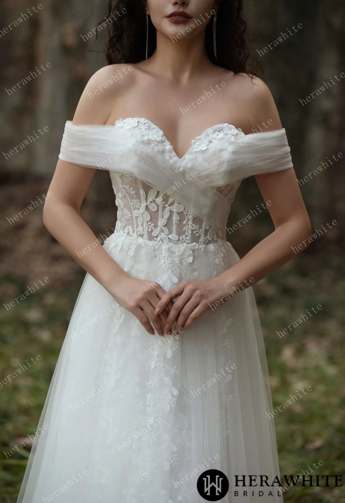 Exquisite Sweetheart  A-line Lace Bridal Gown — HW3563 — image 3