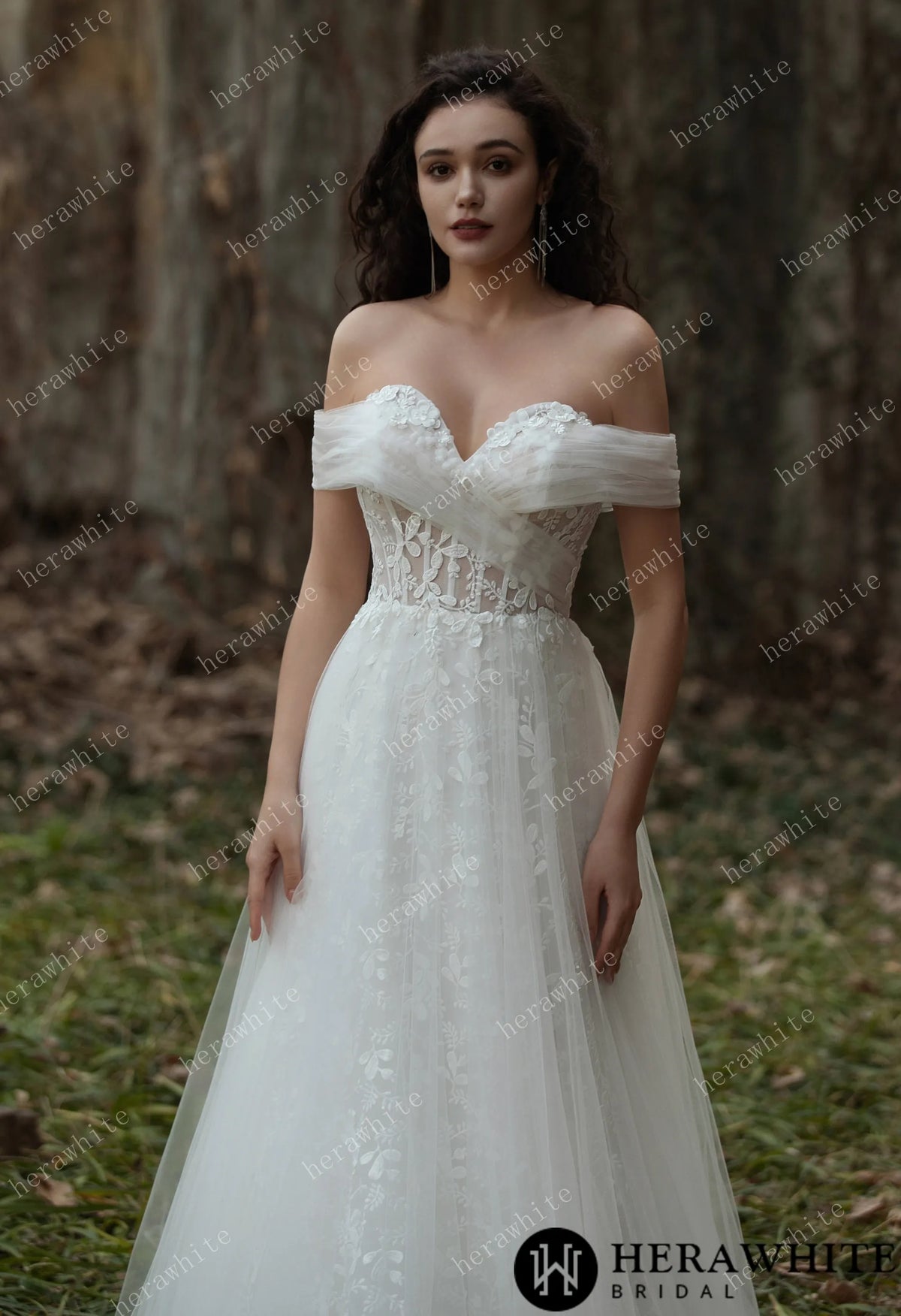 Exquisite Sweetheart  A-line Lace Bridal Gown — HW3563 — image 4