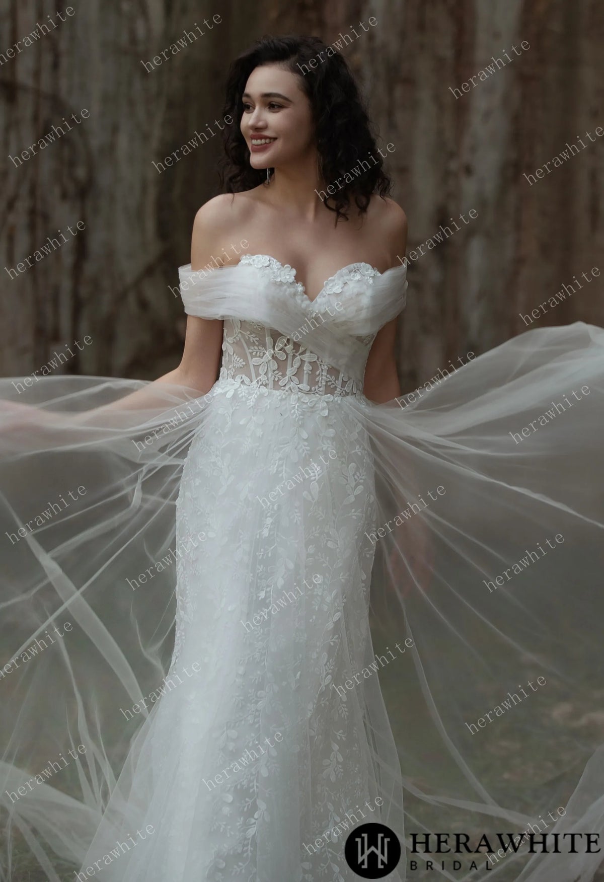 Exquisite Sweetheart  A-line Lace Bridal Gown — HW3563 — image 5