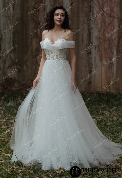 Exquisite Sweetheart  A-line Lace Bridal Gown — HW3563 — image 6