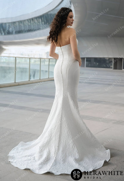 Exquisite Mermaid Wedding Gown With Chic Detachable Bow — HW3600 — image 5