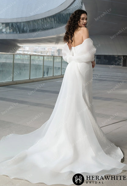 Exquisite Mermaid Wedding Gown With Chic Detachable Bow — HW3600 — image 7